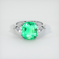4.24 Ct. Emerald  Ring - 18K White Gold
