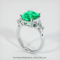 Emerald Ring 4.24 Ct., 18K White Gold Preview