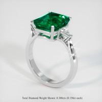 3.51 Ct. Emerald Ring, 18K White Gold 2