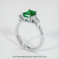 Emerald Ring 0.92 Ct. 18K White Gold Preview