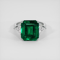 7.62 Ct. Emerald Ring, 18K White Gold 1