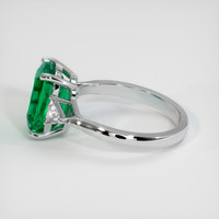 3.96 Ct. Emerald Ring, 18K White Gold 4