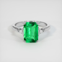 1.90 Ct. Emerald Ring, 18K White Gold 1