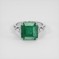 5.33 Ct. Emerald Ring, 18K White Gold 1