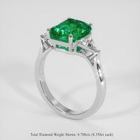 2.98 Ct. Emerald Ring, 18K White Gold 2