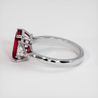 3.03 Ct. Ruby Ring, 18K White Gold 4