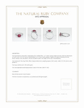 Ruby Ring 1.41 Ct. 18K White Gold Appraisal