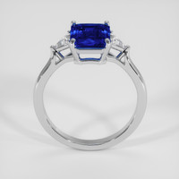 3.12 Ct. Blue Sapphire Ring, 18K White Gold 3