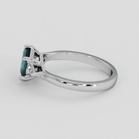 1.84 Ct. Bluish Green Sapphire Ring, 18K White Gold 4