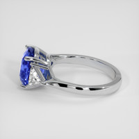 3.80 Ct. Blue Sapphire Ring, 18K White Gold 4