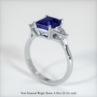 3.06 Ct. Sapphire Ring, 18K White Gold 2