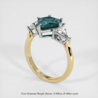 2.67 Ct. Sapphire Ring, 14K White & Yellow 2