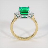 3.01 Ct. Emerald Ring, 18K White & Yellow 3
