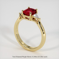 1.64 Ct. Ruby Ring, 10K Yellow Gold 2