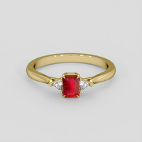 0.48 Ct. Ruby Ring, 10K Yellow Gold 1