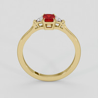 0.48 Ct. Ruby Ring, 10K Yellow Gold 3