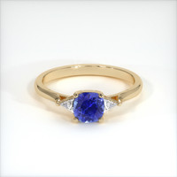 0.67 Ct. Blue Sapphire Ring, 14K Yellow Gold 1