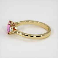 0.69 Ct. Pink Sapphire Ring, 14K Yellow Gold 4