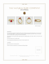Ruby Ring 0.90 Ct. 14K Yellow Gold Appraisal
