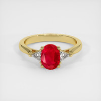 0.96 Ct. Ruby Ring, 14K Yellow Gold 1