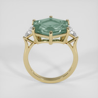 8.09 Ct. Bluish Green Sapphire Ring, 14K Yellow Gold 3