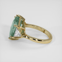 8.09 Ct. Bluish Green Sapphire Ring, 14K Yellow Gold 4