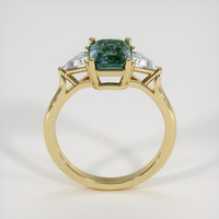2.56 Ct. Bluish Green Sapphire Ring, 14K Yellow Gold 3