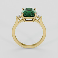 4.07 Ct. Green Sapphire Ring, 14K Yellow Gold 3