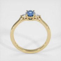 0.72 Ct. Greenish Blue Sapphire Ring, 18K Yellow Gold 3