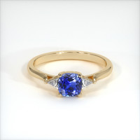 0.63 Ct. Blue Sapphire Ring, 18K Yellow Gold 1