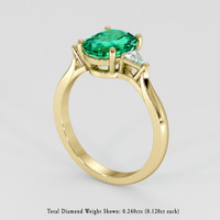 1.86 Ct. Emerald Ring, 18K Yellow Gold 2