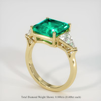 3.71 Ct. Emerald Ring, 18K Yellow Gold 2