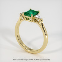 1.23 Ct. Emerald Ring, 18K Yellow Gold 2