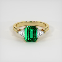 2.37 Ct. Emerald Ring, 18K Yellow Gold 1