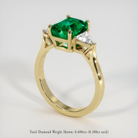 2.37 Ct. Emerald Ring, 18K Yellow Gold 2