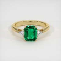 1.67 Ct. Emerald Ring, 18K Yellow Gold 1