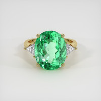 8.46 Ct. Emerald Ring, 18K Yellow Gold 1