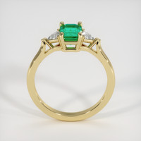 0.89 Ct. Emerald Ring, 18K Yellow Gold 3