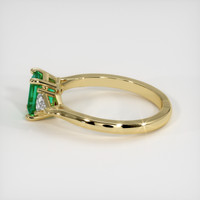 0.89 Ct. Emerald Ring, 18K Yellow Gold 4