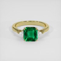 1.48 Ct. Emerald Ring, 18K Yellow Gold 1