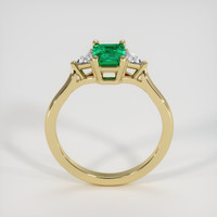 0.68 Ct. Emerald Ring, 18K Yellow Gold 3