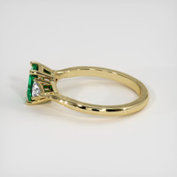 0.68 Ct. Emerald Ring, 18K Yellow Gold 4