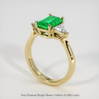 1.75 Ct. Emerald Ring, 18K Yellow Gold 2