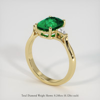 2.50 Ct. Emerald Ring, 18K Yellow Gold 2