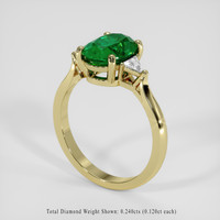 1.80 Ct. Emerald Ring, 18K Yellow Gold 2