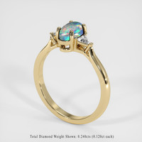 0.85 Ct. Gemstone Ring, 18K Yellow Gold 2