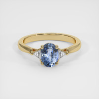 1.44 Ct. Bi Color Sapphire Ring, 18K Yellow Gold 1