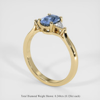 1.44 Ct. Bi Color Sapphire Ring, 18K Yellow Gold 2