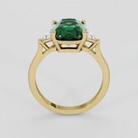 4.07 Ct. Green Sapphire Ring, 18K Yellow Gold 3