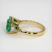 4.21 Ct. Emerald Ring, 18K Yellow Gold 4